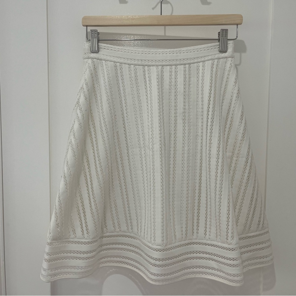 J.Crew Striped Eyelet Skirt